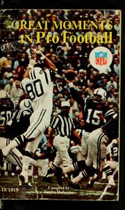 Cover of: Great moments in pro football