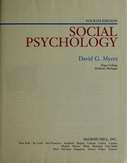 Cover of: Social psychology