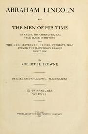 Cover image for Abraham Lincoln and the Men of His Time