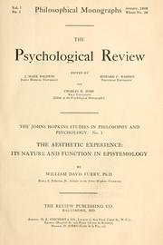 Cover of: The aesthetic experience