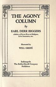 Cover of: The Agony Column