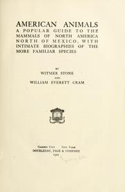 Cover of: American animals