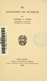 Cover of: The anatomy of science
