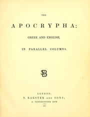 Cover of: The apocrypha