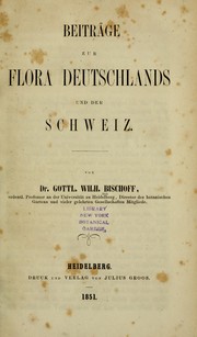 Cover of: Beiträge zur Flora Deutschlands und der Schweiz