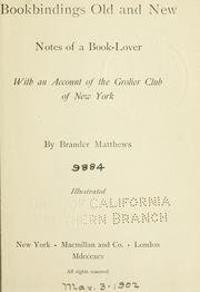 Cover of: Bookbindings, old and new