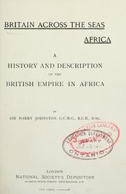 Cover of: Britain across the seas: Africa