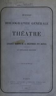 Cover image for Essai D'une Bibliographie Générale Du Théâtre