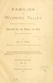 Cover of: Families of the Wyoming Valley