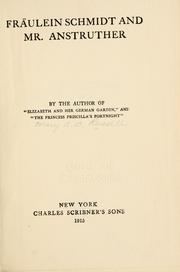 Cover of: Fräulein Schmidt and Mr. Anstruther