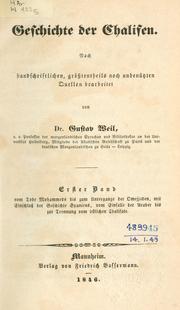 Cover of: Geschichte der Chalifen