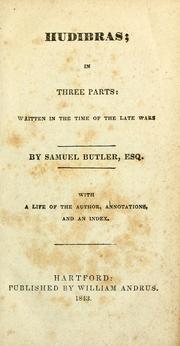 Cover of: Hudibras