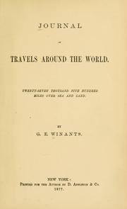 Cover of: Journal of travels around the world ..