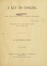 Cover of: A key to cooking