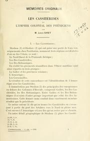 Cover image for Les Cassitérides Et L'Empire Colonial Des Phéniciens