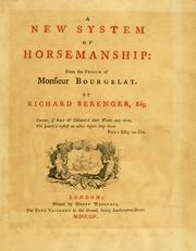 Cover of: A new system of horsemanship