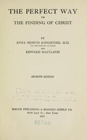 Cover of: The perfect way; or The finding of Christ