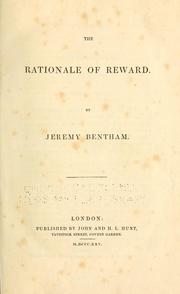 Cover of: The rationale of reward