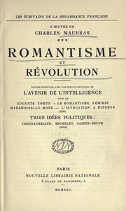 Cover of: Romantisme et révolution