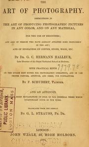 Cover of: The art of photography