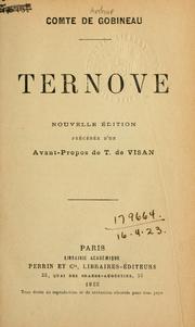 Cover of: Ternove: Nouv. éd. précédée d'un avantpropos de T. de Visan.