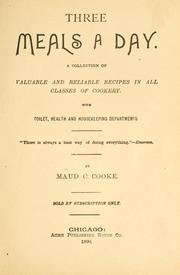 Cover of: Three meals a day