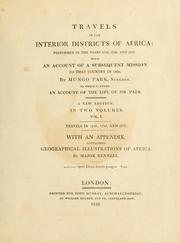 Cover of: Travels in the Interior Districts of Africa