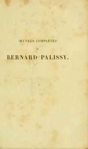 Cover of: Œuvres complètes de Bernard Palissy