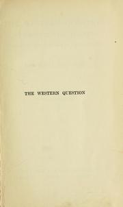 Cover of: The Western question in Greece and Turkey: a study in the contact of civilisations