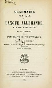 Cover of: Grammaire pratique de la langue allemande