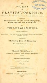 Cover of: The works of Flavius Josephus