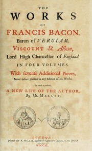 Cover of: The works of Francis Bacon