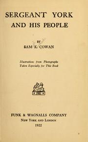 Cover of: Sergeant York and his people