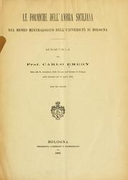 Cover of: Le formiche dell'ambra Siciliana nel Museo Mineralogico dell'Università di Bologna