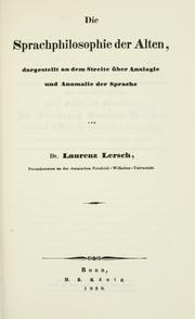 Cover of: Die Sprachphilosophie der Alten