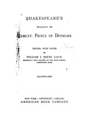 Cover image for Shakespeare's Tragedy of Hamlet, Prince of Denmark