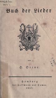 Cover of: Buch der Lieder