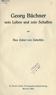 Cover of: Georg Büchner