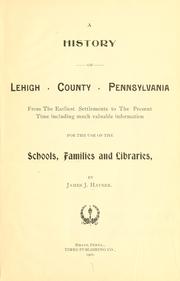 Cover image for A History of Lehigh County