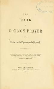 Cover image for The Book of Common Prayer of the Reformed Episcopal Church