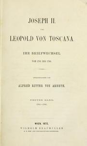 Cover of: Joseph II. und Leopold von Toscana
