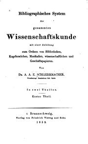 Cover of: Bibliographisches System der gesammten Wissenschaftskunde