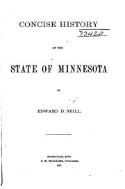 Cover image for Concise History of the State of Minnesota