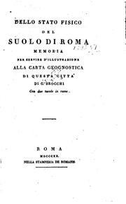 Cover of: Dello stato fisico del suolo di Roma; memoria per servire d'illustrazione ..