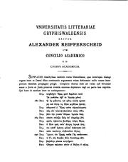 Cover of: De Aeschyli Supplicibus commentatio