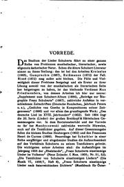 Cover of: Die Lieder Franz Schuberts