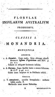 Cover of: Florulae insularum Australium prodromus