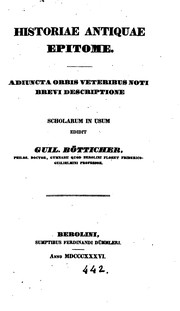 Cover of: Historiae antiquae epitome