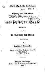 Cover of: Historisch-psychologische Untersuchungen über den Ursprung und das Wesen der menschlichen Seele ..