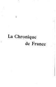 Cover of: La Chronique de France